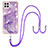 Coque Silicone Motif Fantaisie Souple Couleur Unie Etui Housse avec Laniere Strap Y05B pour Samsung Galaxy A22 4G Petit