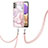 Coque Silicone Motif Fantaisie Souple Couleur Unie Etui Housse avec Laniere Strap Y05B pour Samsung Galaxy A23 4G Petit