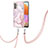 Coque Silicone Motif Fantaisie Souple Couleur Unie Etui Housse avec Laniere Strap Y05B pour Samsung Galaxy A32 4G Petit