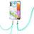 Coque Silicone Motif Fantaisie Souple Couleur Unie Etui Housse avec Laniere Strap Y05B pour Samsung Galaxy A32 4G Petit