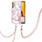 Coque Silicone Motif Fantaisie Souple Couleur Unie Etui Housse avec Laniere Strap Y05B pour Samsung Galaxy A72 4G Petit