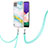 Coque Silicone Motif Fantaisie Souple Couleur Unie Etui Housse avec Laniere Strap Y05B pour Samsung Galaxy F42 5G Colorful