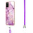 Coque Silicone Motif Fantaisie Souple Couleur Unie Etui Housse avec Laniere Strap Y05B pour Samsung Galaxy M02s Petit