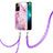 Coque Silicone Motif Fantaisie Souple Couleur Unie Etui Housse avec Laniere Strap Y05B pour Xiaomi Mi 11i 5G (2022) Violet Clair