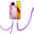 Coque Silicone Motif Fantaisie Souple Couleur Unie Etui Housse avec Laniere Strap Y05B pour Xiaomi Poco X3 NFC Violet Clair