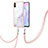 Coque Silicone Motif Fantaisie Souple Couleur Unie Etui Housse avec Laniere Strap Y05B pour Xiaomi Redmi 9AT Blanc