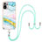 Coque Silicone Motif Fantaisie Souple Couleur Unie Etui Housse avec Laniere Strap Y05B pour Xiaomi Redmi Note 10 4G Petit