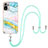 Coque Silicone Motif Fantaisie Souple Couleur Unie Etui Housse avec Laniere Strap Y05B pour Xiaomi Redmi Note 10S 4G Petit