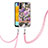 Coque Silicone Motif Fantaisie Souple Couleur Unie Etui Housse avec Laniere Strap Y06B pour Samsung Galaxy A13 5G Violet Clair