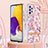 Coque Silicone Motif Fantaisie Souple Couleur Unie Etui Housse avec Laniere Strap Y06B pour Samsung Galaxy A72 4G Petit