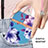 Coque Silicone Motif Fantaisie Souple Couleur Unie Etui Housse avec Laniere Strap Y06B pour Samsung Galaxy F12 Petit