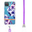 Coque Silicone Motif Fantaisie Souple Couleur Unie Etui Housse avec Laniere Strap Y06B pour Samsung Galaxy F12 Petit