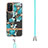 Coque Silicone Motif Fantaisie Souple Couleur Unie Etui Housse avec Laniere Strap Y06B pour Samsung Galaxy M02s Petit