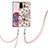 Coque Silicone Motif Fantaisie Souple Couleur Unie Etui Housse avec Laniere Strap Y06B pour Samsung Galaxy S20 5G Blanc