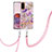 Coque Silicone Motif Fantaisie Souple Couleur Unie Etui Housse avec Laniere Strap Y06B pour Samsung Galaxy S20 5G Petit