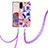 Coque Silicone Motif Fantaisie Souple Couleur Unie Etui Housse avec Laniere Strap Y06B pour Samsung Galaxy S20 5G Petit