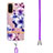 Coque Silicone Motif Fantaisie Souple Couleur Unie Etui Housse avec Laniere Strap Y06B pour Samsung Galaxy S20 5G Petit