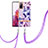 Coque Silicone Motif Fantaisie Souple Couleur Unie Etui Housse avec Laniere Strap Y06B pour Samsung Galaxy S20 FE 4G Petit