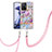 Coque Silicone Motif Fantaisie Souple Couleur Unie Etui Housse avec Laniere Strap Y06B pour Xiaomi Mi 11T 5G Violet Clair