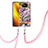 Coque Silicone Motif Fantaisie Souple Couleur Unie Etui Housse avec Laniere Strap Y06B pour Xiaomi Poco X3 NFC Violet Clair