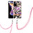 Coque Silicone Motif Fantaisie Souple Couleur Unie Etui Housse avec Laniere Strap Y06B pour Xiaomi Poco X4 NFC Violet Clair