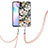 Coque Silicone Motif Fantaisie Souple Couleur Unie Etui Housse avec Laniere Strap Y06B pour Xiaomi Redmi 9AT Blanc
