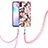 Coque Silicone Motif Fantaisie Souple Couleur Unie Etui Housse avec Laniere Strap Y06B pour Xiaomi Redmi 9i Rose