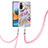 Coque Silicone Motif Fantaisie Souple Couleur Unie Etui Housse avec Laniere Strap Y06B pour Xiaomi Redmi Note 10 Pro 4G Petit