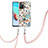 Coque Silicone Motif Fantaisie Souple Couleur Unie Etui Housse avec Laniere Strap Y06B pour Xiaomi Redmi Note 11 4G (2021) Blanc