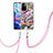 Coque Silicone Motif Fantaisie Souple Couleur Unie Etui Housse avec Laniere Strap Y06B pour Xiaomi Redmi Note 11 5G Violet Clair