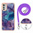 Coque Silicone Motif Fantaisie Souple Couleur Unie Etui Housse avec Laniere Strap Y07B pour Motorola Moto E32 Petit