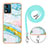 Coque Silicone Motif Fantaisie Souple Couleur Unie Etui Housse avec Laniere Strap YB1 pour Motorola Moto E13 Petit