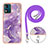 Coque Silicone Motif Fantaisie Souple Couleur Unie Etui Housse avec Laniere Strap YB1 pour Motorola Moto E13 Petit