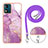 Coque Silicone Motif Fantaisie Souple Couleur Unie Etui Housse avec Laniere Strap YB1 pour Motorola Moto E13 Petit