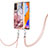 Coque Silicone Motif Fantaisie Souple Couleur Unie Etui Housse avec Laniere Strap YB1 pour Xiaomi Redmi Note 11 Pro 5G Petit
