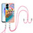 Coque Silicone Motif Fantaisie Souple Couleur Unie Etui Housse avec Laniere Strap YB3 pour Huawei Honor 90 Lite 5G Petit