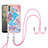 Coque Silicone Motif Fantaisie Souple Couleur Unie Etui Housse avec Laniere Strap YB3 pour Nokia C31 Bleu