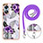 Coque Silicone Motif Fantaisie Souple Couleur Unie Etui Housse avec Laniere Strap YB3 pour Oppo A17 Petit