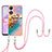 Coque Silicone Motif Fantaisie Souple Couleur Unie Etui Housse avec Laniere Strap YB3 pour Oppo A78 5G Petit