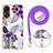 Coque Silicone Motif Fantaisie Souple Couleur Unie Etui Housse avec Laniere Strap YB3 pour Oppo Reno8 T 4G Petit