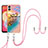 Coque Silicone Motif Fantaisie Souple Couleur Unie Etui Housse avec Laniere Strap YB3 pour Samsung Galaxy A04 4G Mixte
