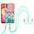 Coque Silicone Motif Fantaisie Souple Couleur Unie Etui Housse avec Laniere Strap YB3 pour Samsung Galaxy F04 Colorful