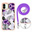 Coque Silicone Motif Fantaisie Souple Couleur Unie Etui Housse avec Laniere Strap YB3 pour Xiaomi Poco C50 Petit