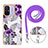 Coque Silicone Motif Fantaisie Souple Couleur Unie Etui Housse avec Laniere Strap YB3 pour Xiaomi Poco C55 Petit