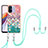 Coque Silicone Motif Fantaisie Souple Couleur Unie Etui Housse avec Laniere Strap YB3 pour Xiaomi Redmi 11A 4G Colorful