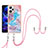 Coque Silicone Motif Fantaisie Souple Couleur Unie Etui Housse avec Laniere Strap YB3 pour Xiaomi Redmi Note 12 Explorer Bleu
