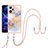Coque Silicone Motif Fantaisie Souple Couleur Unie Etui Housse avec Laniere Strap YB3 pour Xiaomi Redmi Note 12 Explorer Violet Clair
