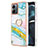 Coque Silicone Motif Fantaisie Souple Couleur Unie Etui Housse avec Laniere Strap YB5 pour Motorola Moto G14 Petit