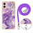 Coque Silicone Motif Fantaisie Souple Couleur Unie Etui Housse avec Laniere Strap YB5 pour Motorola Moto G53 5G Petit