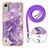 Coque Silicone Motif Fantaisie Souple Couleur Unie Etui Housse avec Laniere Strap YB5 pour Nokia C12 Petit